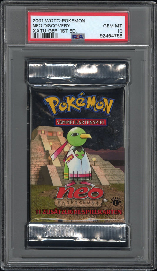 Pokemon TCG Neo Entdeckung Discovery Booster 1. 1st Edition Deutsch PSA 10 Xatu